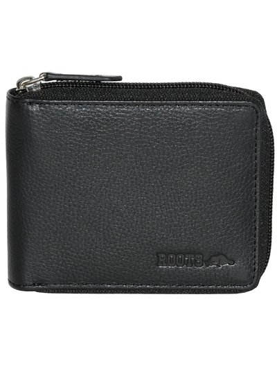 Roots Leather Zip Around Coin Wallet With RFID Protection product