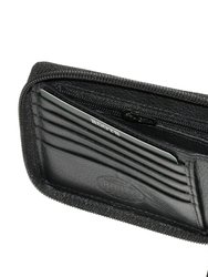 Leather Zip Around Coin Wallet With RFID Protection