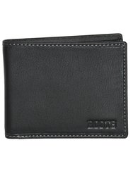 Men's Leather Slim Fold Wallet - Black