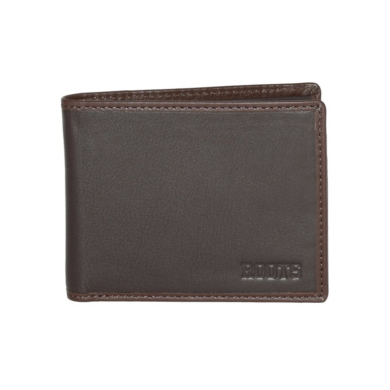 Men's Leather Slim Fold Wallet - Brown