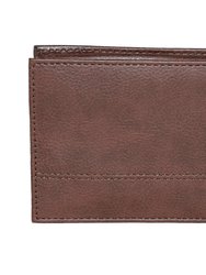 Mens Slim Billfold Wallet Brown