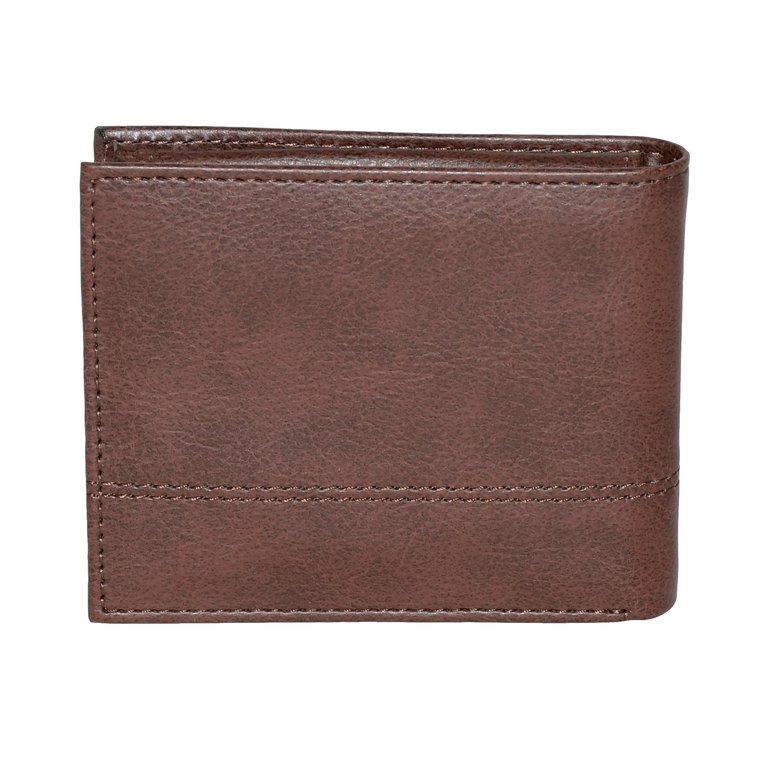 Mens Slim Billfold Wallet Brown