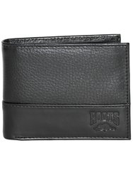 Mens Slim Wallet With Non Removable Top Flap Black - Black