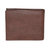 Mens Slim Wallet With Non Removable Top Flap Brown
