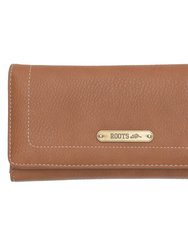 Rfid Slim Clutch Wallet - Brown