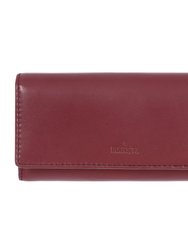 Roots Clutch Wallet  W/checkbook & Gussets - Red