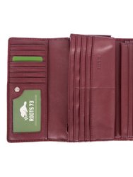 Roots Clutch Wallet  W/checkbook & Gussets