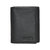 ROOTS Leather RFID Trifold Wallet - Black Navy