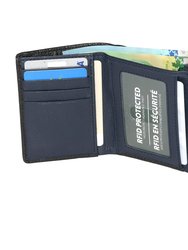 ROOTS Leather RFID Trifold Wallet