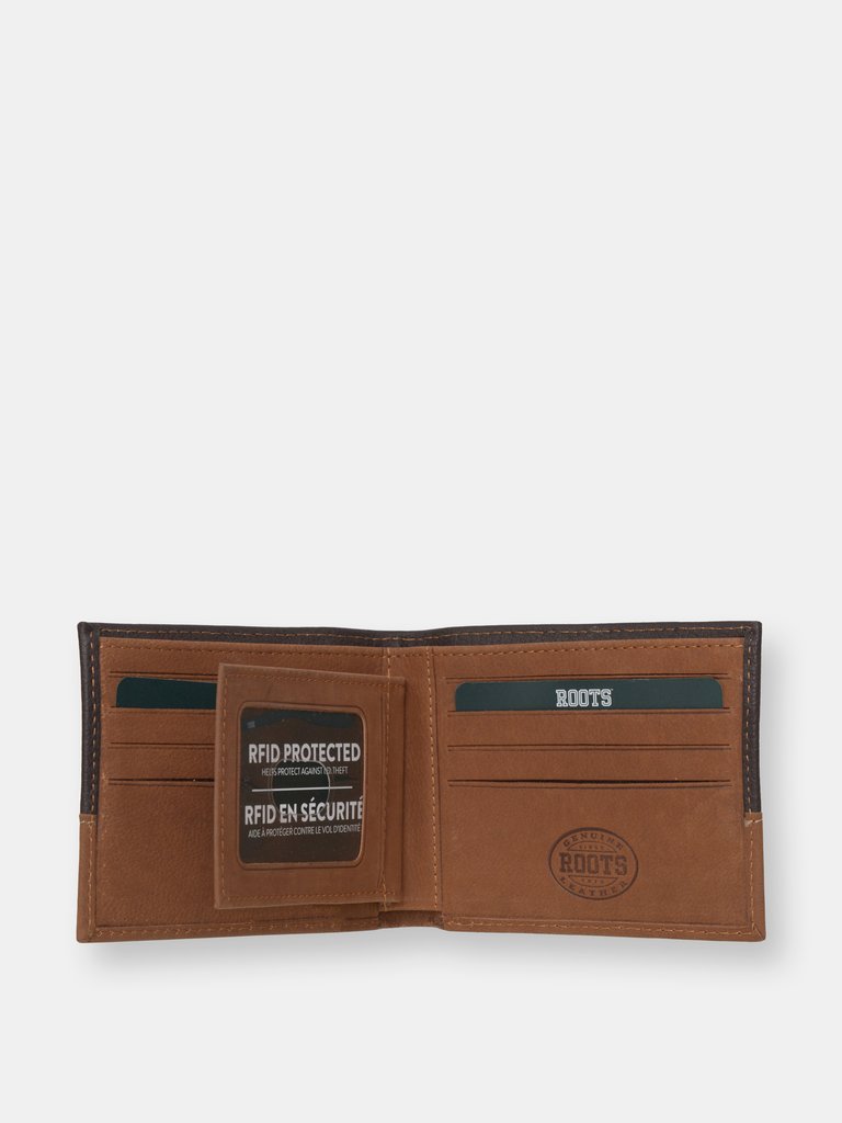 Roots Men's Leather Rfid Slim Wallet