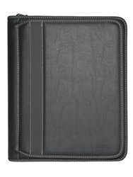 Roots (rq7911) Deluxe Binder with 2 Zipper Rounds - black