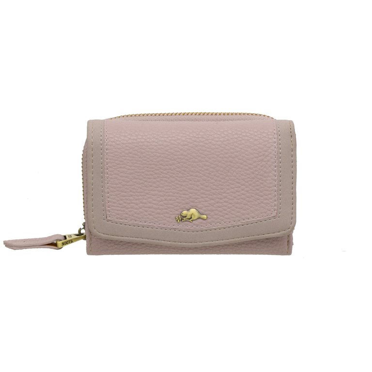 ROOTS Trifold Snap and Zip Clutch - Lavender Mist