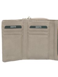 ROOTS Trifold Snap and Zip Clutch