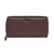 Slim Zipper Round Wallet - Merlot