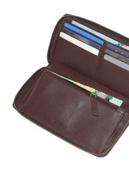 Slim Zipper Round Wallet