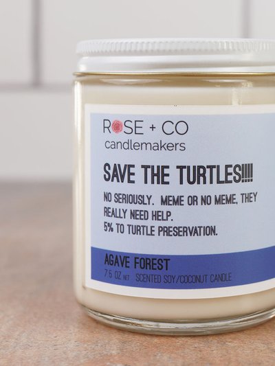 Rose + Co. Candlemakers Save The Turtles Candles product