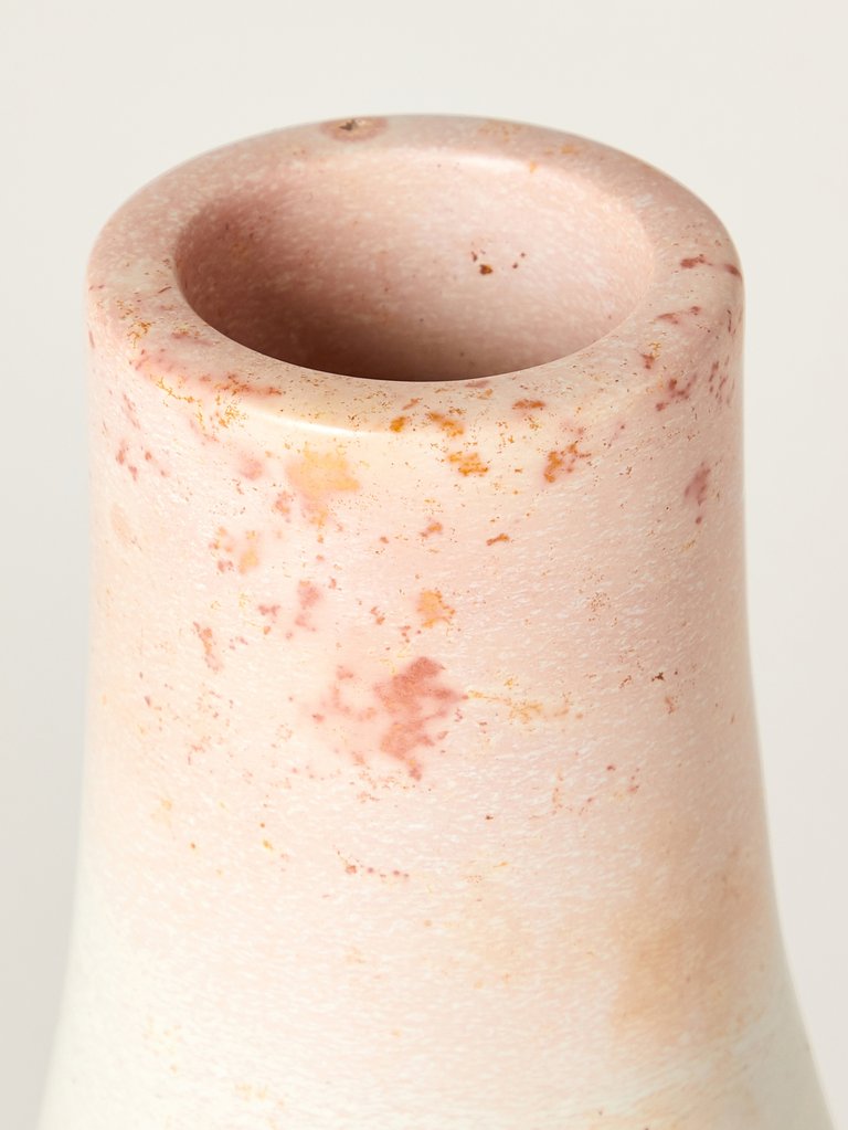 Marbled Soapstone Rounded Tall Vase