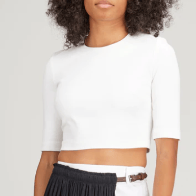 Rosetta Getty Button Back Cropped Top product