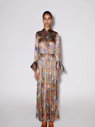 Button Front Shirt Dress - Multi