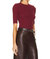 Cropped Sleeve Tee In Garnet