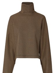 Herringbone Cocoon Turtleneck - Herringbone