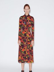 Slim Shirt Dress - Floral