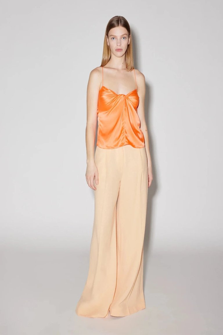 Twist Front Camisole - Hot Orange