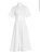 Zip Up Gathered Yoke Dress - White