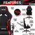 Office PC & Racing Game Chair - Red