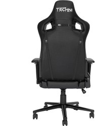 Techni Sport Ergonomic High Back Gaming Chair - Black