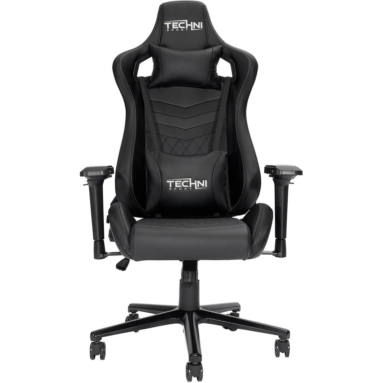 Techni Sport Ergonomic High Back Gaming Chair - Black