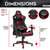 Techni Sport Ergonomic High Back Gaming Chair - Black