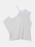 RTA Women's Faze White Axel Ribbed Cutout T-Shirt Graphic