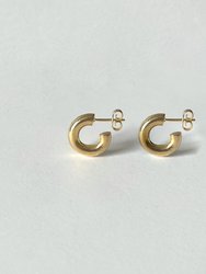 Chubby Hoop Earrings - Gold