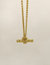 Knotted T Bar Necklace - Gold