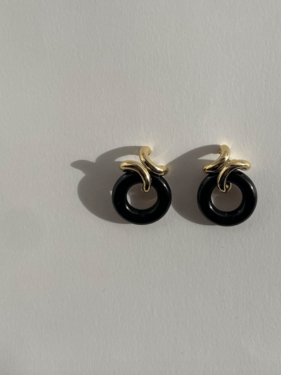 RUDDOCK Rollo Onyx Earrings product