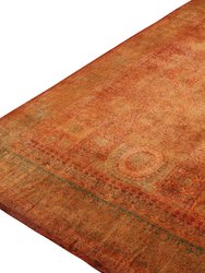 Rug & Kilim’s Classic Agra Style Rug in Red, Orange Geometric pattern " 8'11"x12'10" "