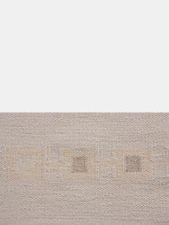 Rug & Kilim’s Scandinavian Style Kilim rug in Beige Brown Geometric pattern " 4'x8' "