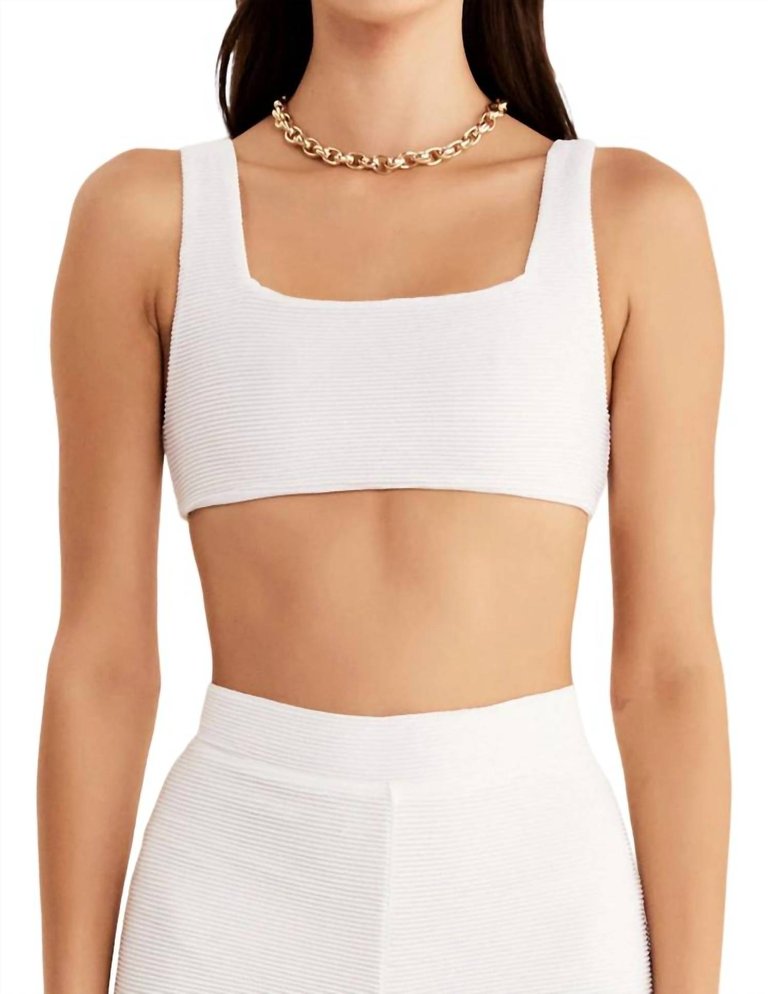 Rosa Crop Top In White - White