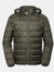 Mens Nano Hooded Padded Jacket - Dark Olive - Dark Olive