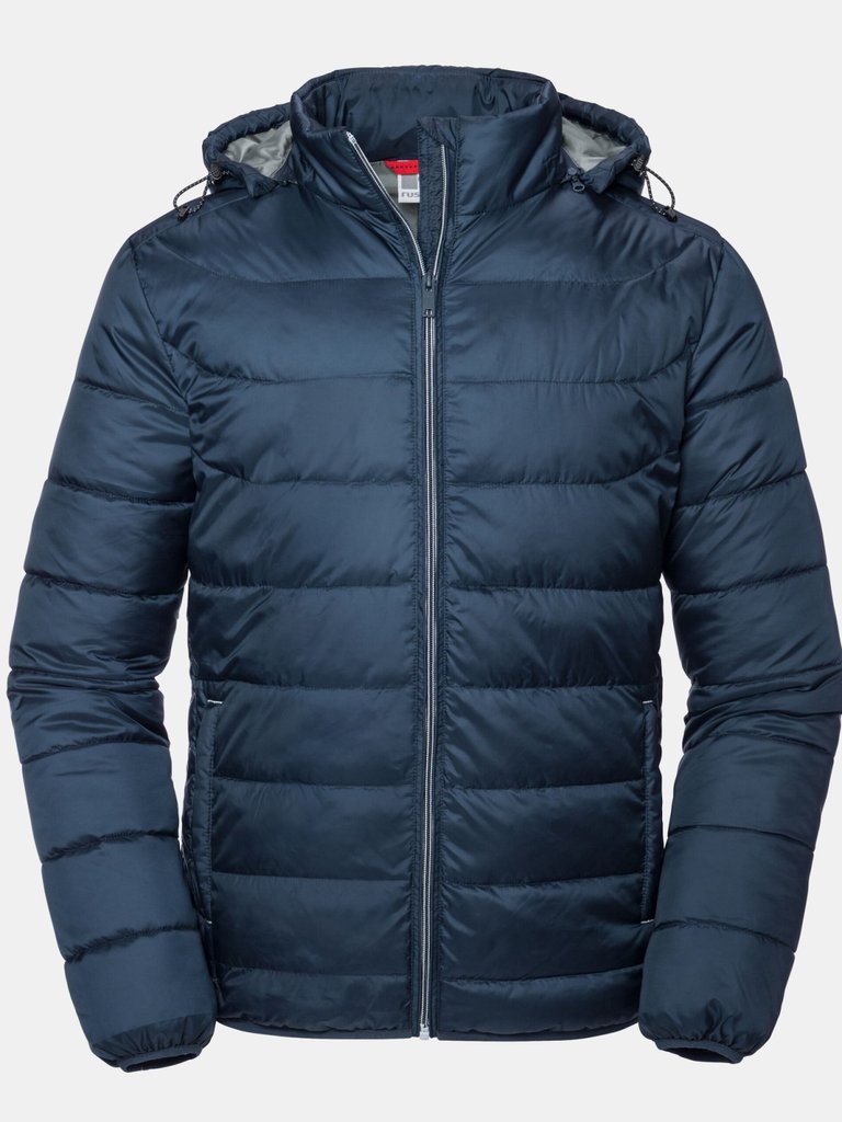 Mens Nano Hooded Padded Jacket - French Navy - French Navy