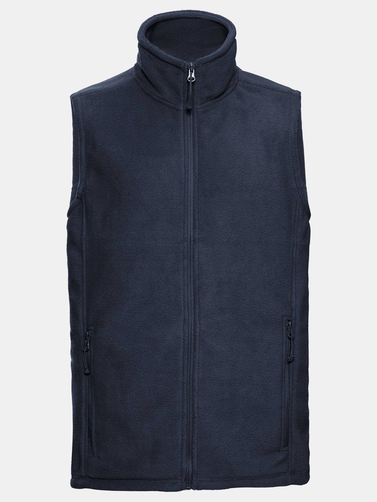 Mens Outdoor Fleece Vest - French Navy - French Navy