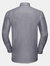 Mens Oxford Easy-Care Long-Sleeved Formal Shirt - Silver