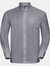 Mens Oxford Easy-Care Long-Sleeved Formal Shirt - Silver - Silver