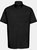 Mens Oxford Easy-Care Short-Sleeved Shirt - Black - Black