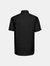 Mens Oxford Easy-Care Short-Sleeved Shirt - Black