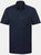 Mens Oxford Easy-Care Short-Sleeved Shirt - Bright Navy - Bright Navy