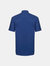 Mens Oxford Easy-Care Short-Sleeved Shirt - Bright Royal Blue