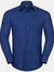 Mens Oxford Easy-Care Tailored Long-Sleeved Shirt - Bright Royal Blue - Bright Royal Blue