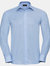 Mens Oxford Easy-Care Tailored Long-Sleeved Shirt - Oxford Blue - Oxford Blue